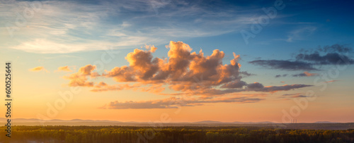 sunset sky with multicolor clouds