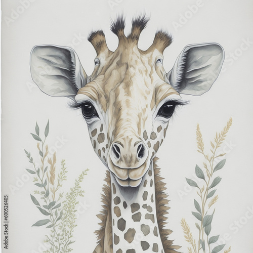 Giraffe ornate wall art
