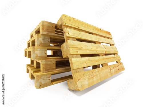 wooden pallets  isolated on white