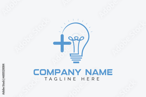 Idea plus logo concept for innovation nice vector illustration