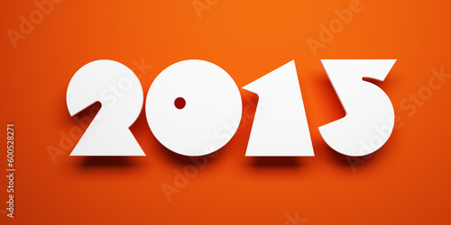 new year 2015, 3d render