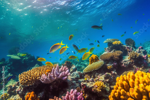 "Marine Symphony: The Vibrant Coral Realm © Ben