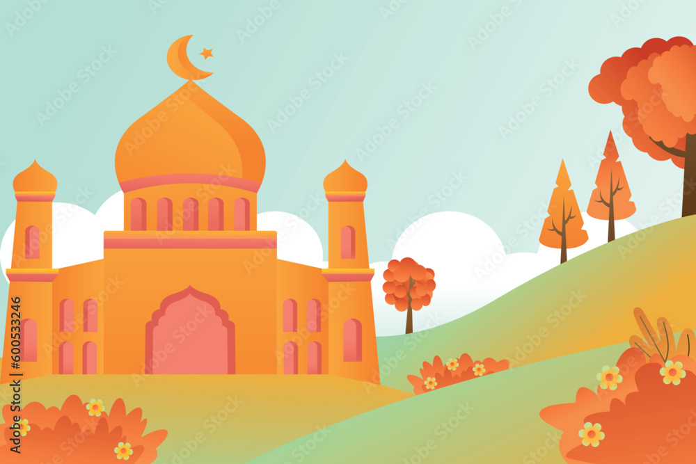 Eid Mubarak Concept Vector Illustration