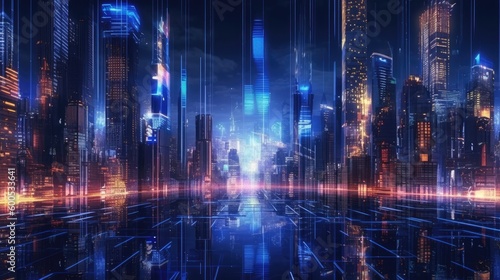 Wallpaper Mural Technology city night view Torontodigital.ca