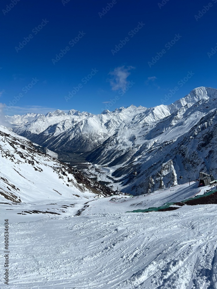 ski resort in the mountains