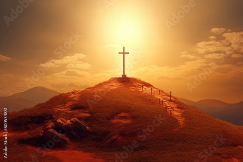 cross on a mountain