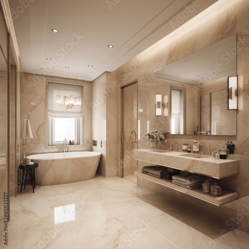 classy beige marble bathroom