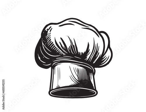 Chef hat hand drawn, vector.