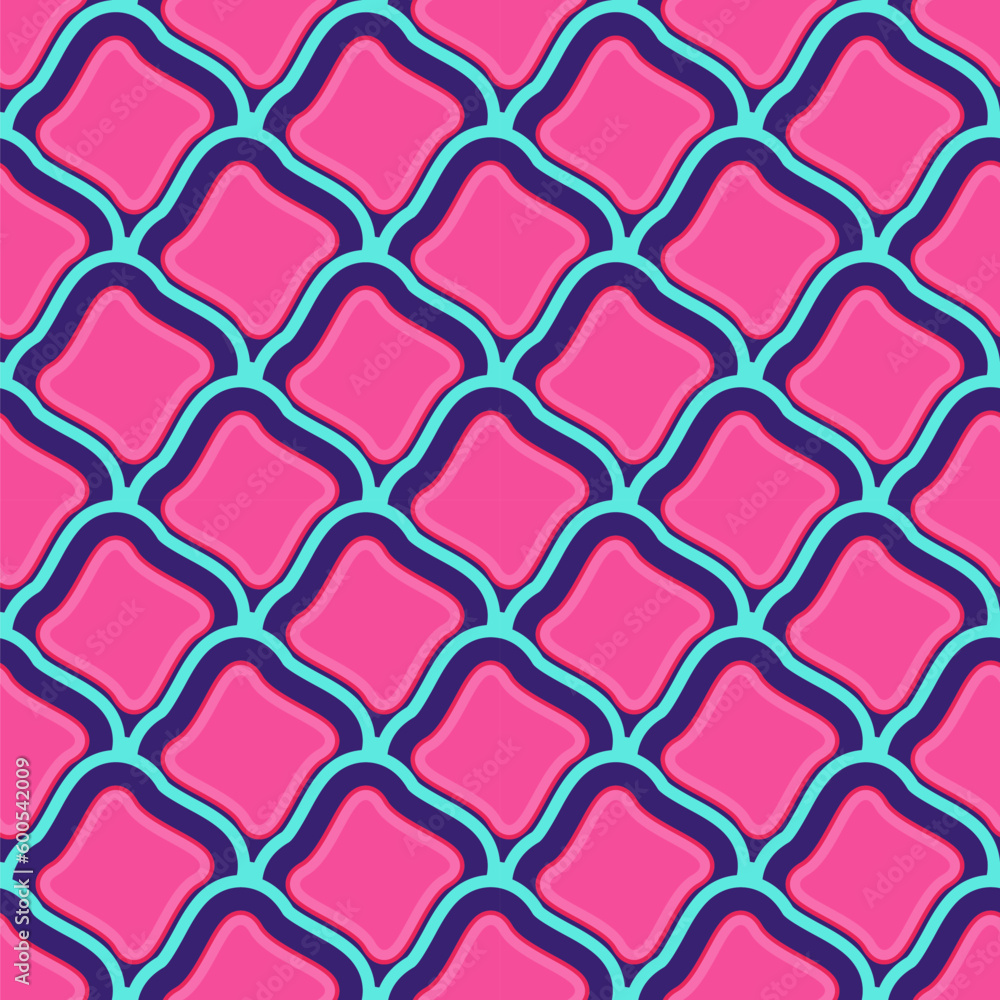 Seamless pattern with the simple geometrical drawing in retro style. Vector illustration Seamless pattern with the simple geometrical drawing in retro style. Vector illustration
