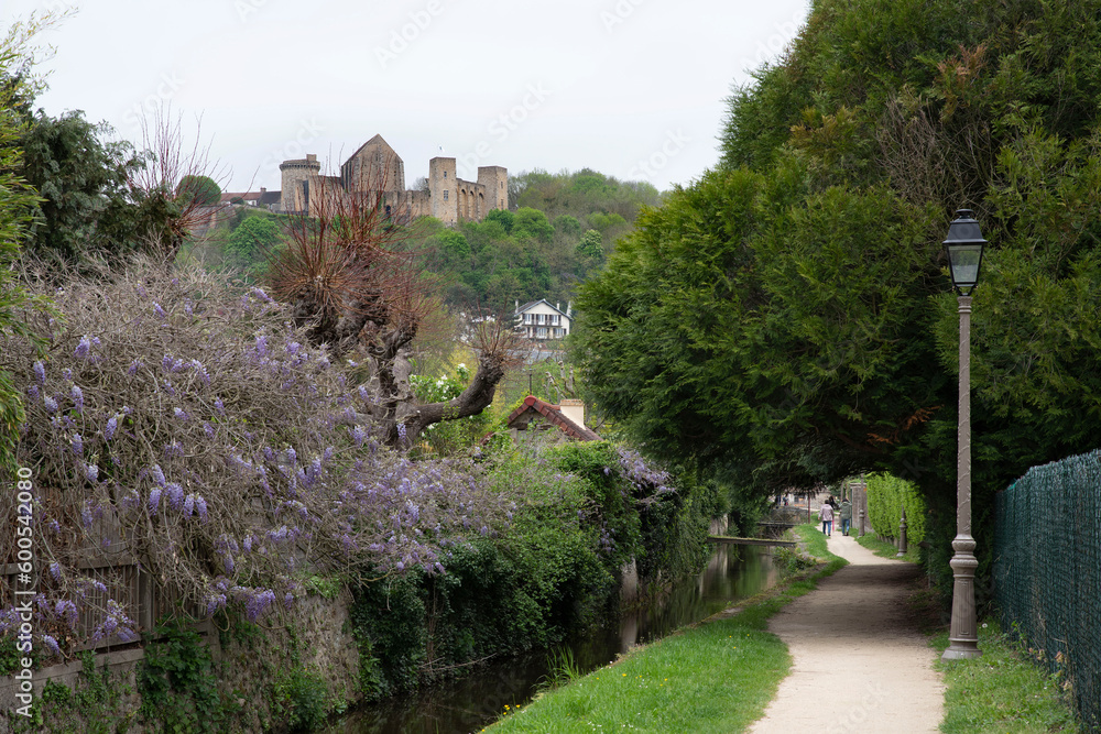 Village of Chevreuse south of Paris in France, with its typical medieval architecture Village of Chevreuse south of Paris in France, with its typical medieval architecture