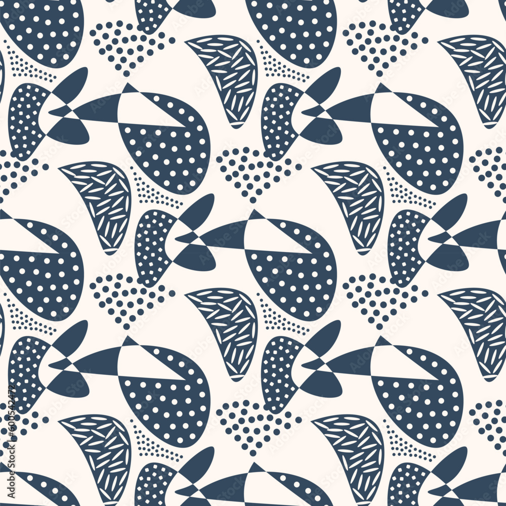 Black and white pattern with doodle style Black and white pattern with doodle style