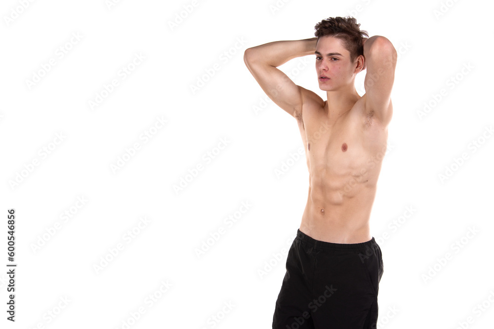 Young attractive guy posing in the studio. Young attractive guy posing in the studio.