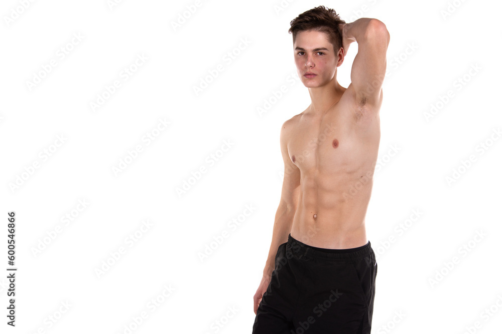 Young attractive guy posing in the studio. Young attractive guy posing in the studio.