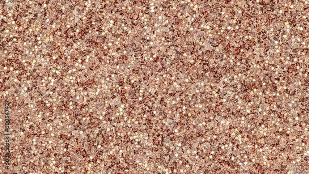 Golden sequins flat surface, rotating, turning, close-up macro, top view
Golden sequins flat surface, rotating, turning, close-up macro, top view