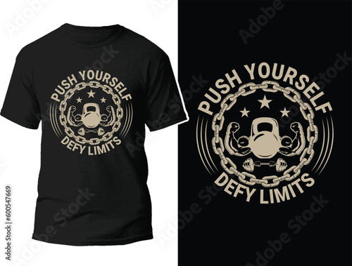 fitness gym workout exercise training vector graphics t shirt design