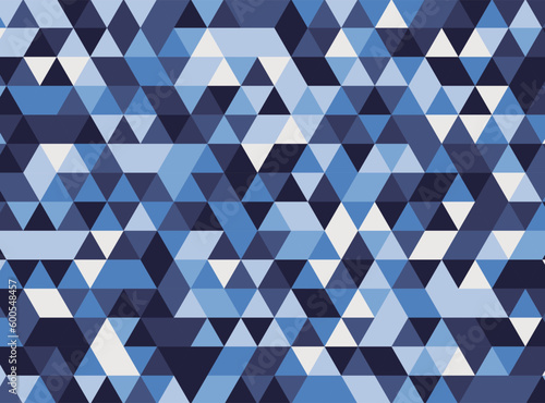 blue triangles background, triangles halftone, mosaic minimalist background