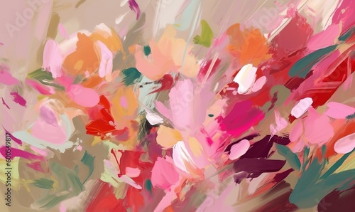  a painting of a bunch of flowers in a vase on a table. generative ai