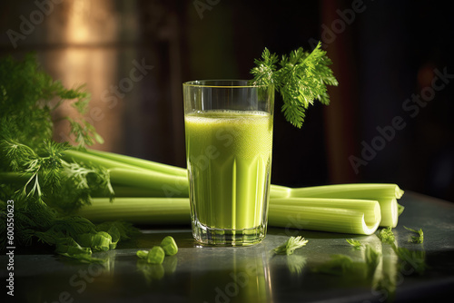 fresh green celery smoothie