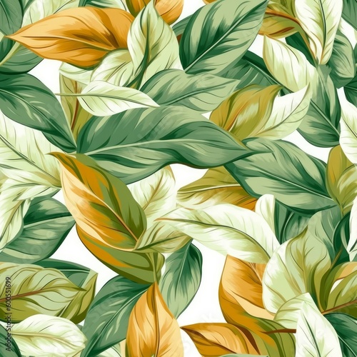 Tree leaves pattern background