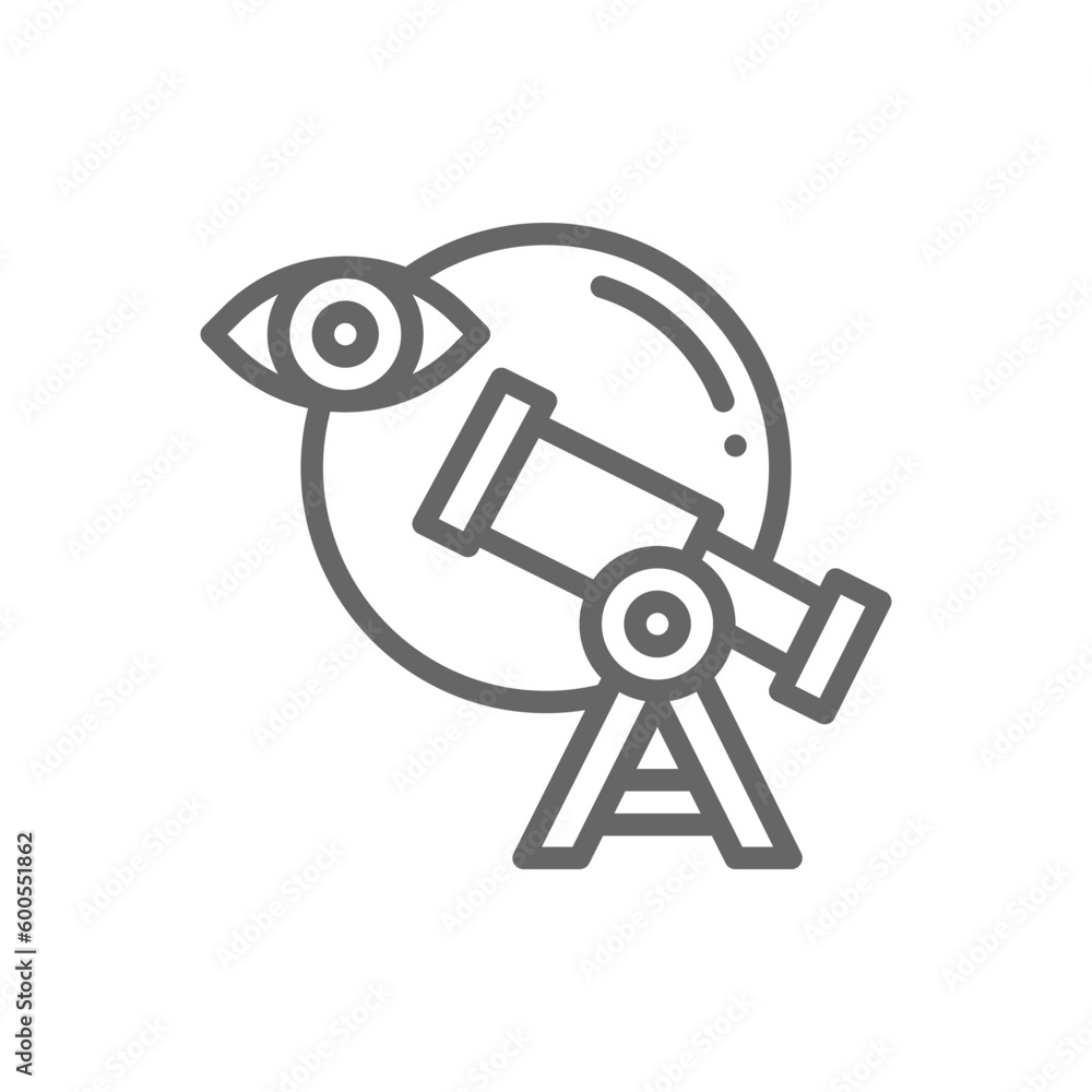 Telescope and moon. Discovering of the space. Learning of the space. Relevated icon. EPS 10 Telescope and moon. Discovering of the space. Learning of the space. Relevated icon. EPS 10