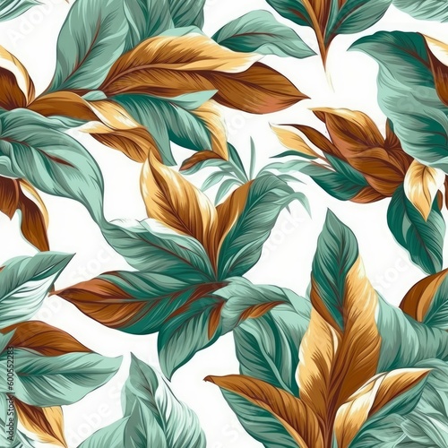 Tree leaves pattern background