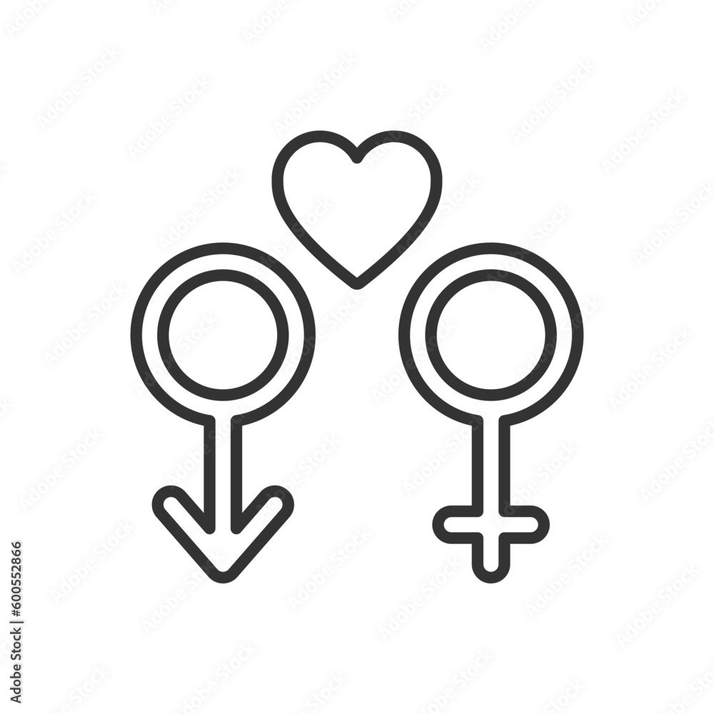Couple Gender Icon - Love Sign Symbol Couple Gender Icon - Love Sign Symbol