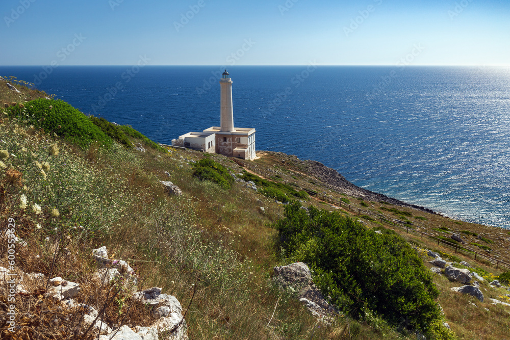 Il Faro di Capo d'Otranto o punta Palascia a Lecce in Puglia
