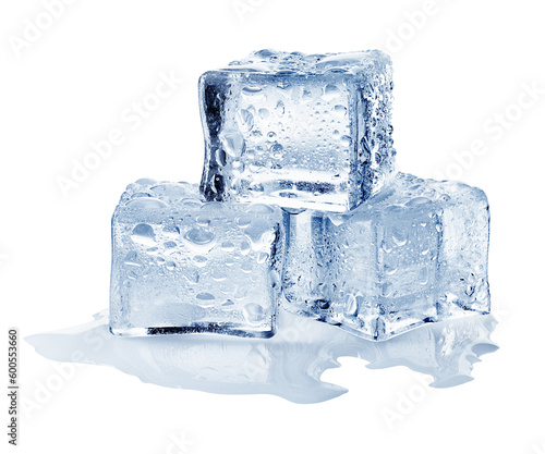 ice cube, isolated on white background, clipping path, full depth of field