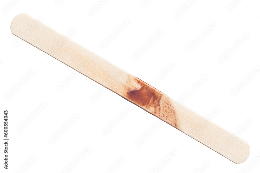 wooden stick from ice cream, isolated on white background wooden stick from ice cream, isolated on white background