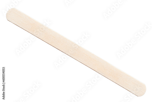 wooden stick from ice cream, isolated on white background