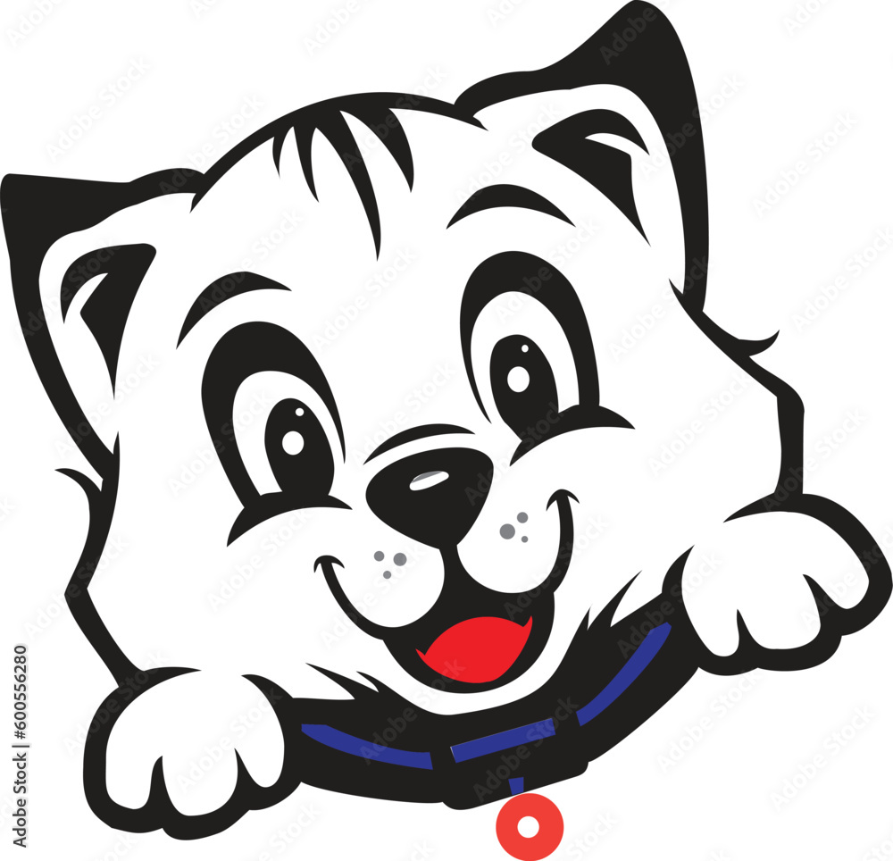 Obraz premium DOG mascot logo, Graphic design, 