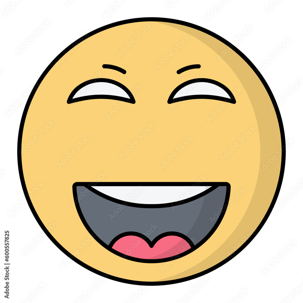 Smley Face Line Color Icon Smley Face Line Color Icon