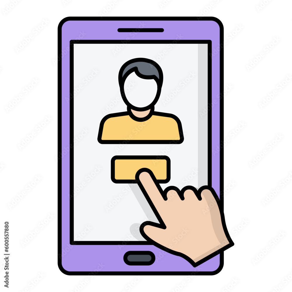 Touchscreen Line Color Icon