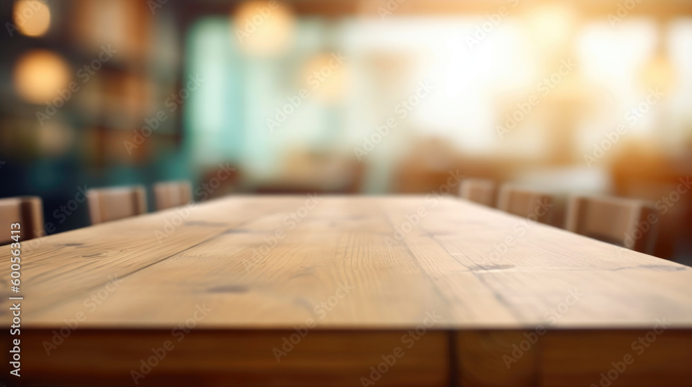 Table Background Space Your Decoration Blurred. Generative AI Table Background Space Your Decoration Blurred. Generative AI