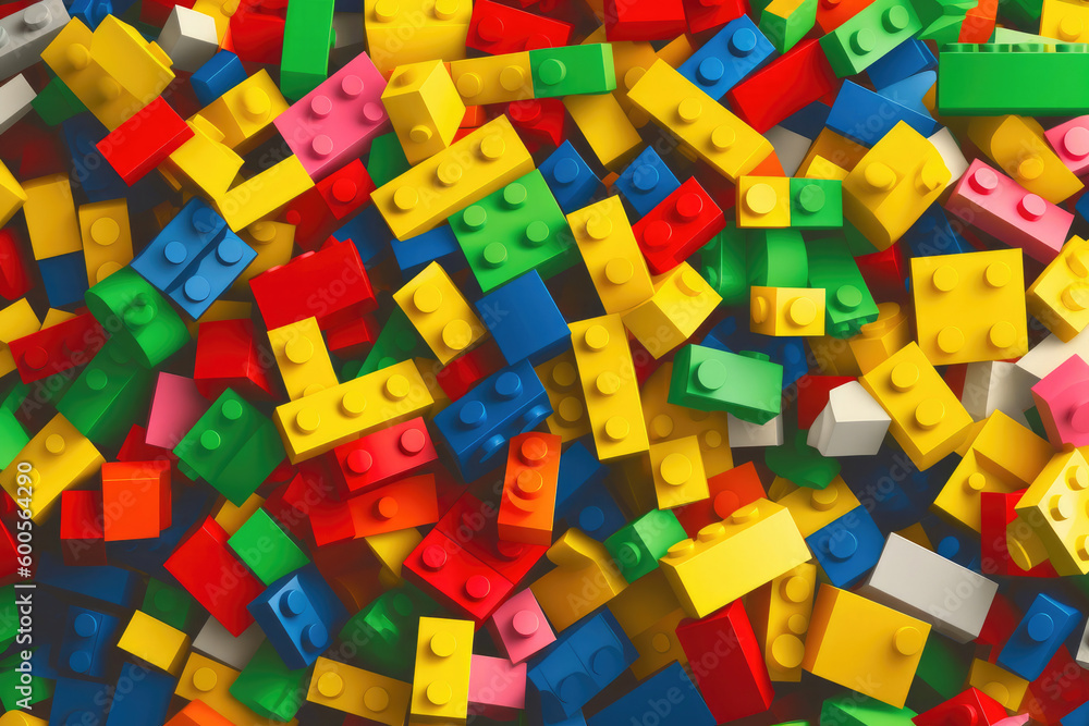 Pattern blocks toy background. Generative AI Pattern blocks toy background. Generative AI
