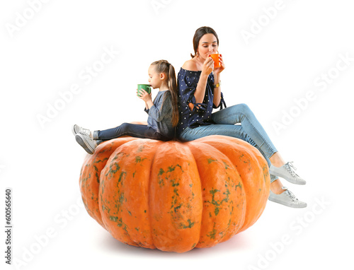 Woman and her little daught...