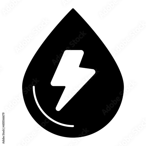 Water Energy Glyph Icon