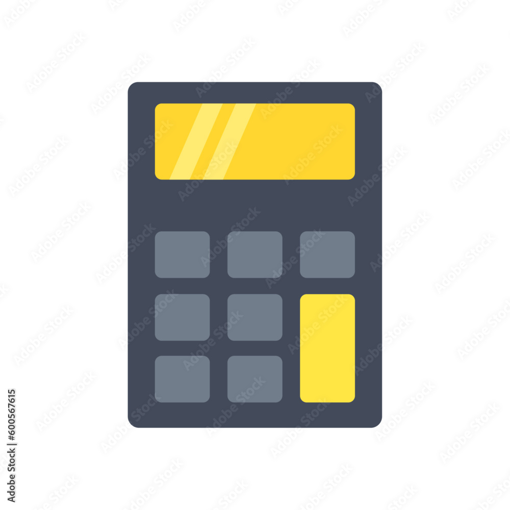 Electronic calculator icon in flat style. Vector illustration Electronic calculator icon in flat style. Vector illustration