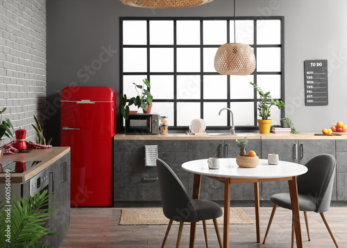 Interior of modern kitchen ...