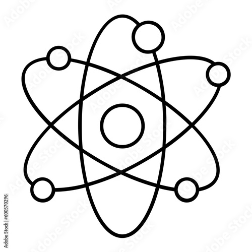 Atomic Energy Thin Line Icon
