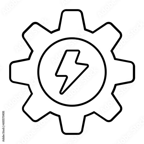 Energy Development Thin Line Icon