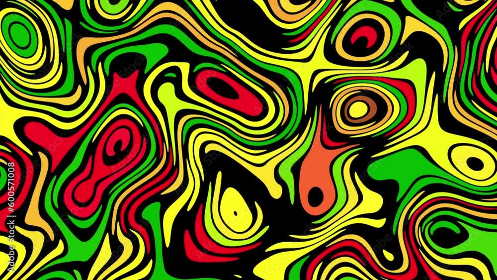 Seamless abstract psychedelic wavy background for loop playback. 4k video Seamless abstract psychedelic wavy background for loop playback. 4k video
