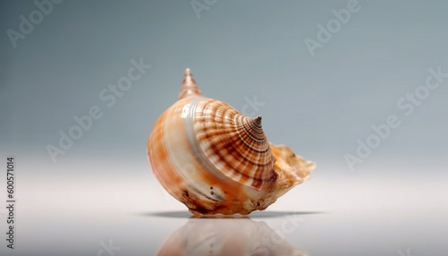 Spiral seashell, beauty in nature decoration generated by AI