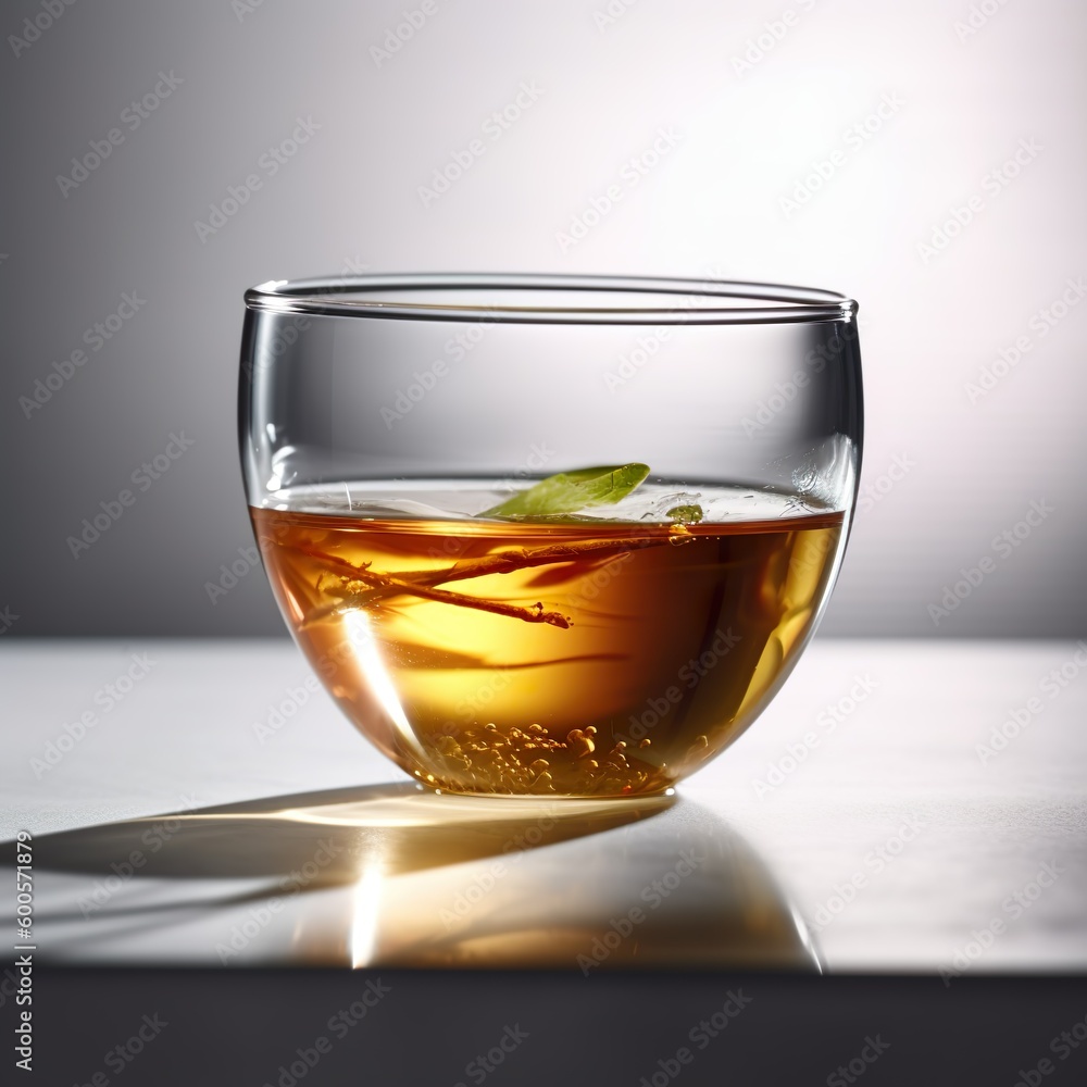 weißer Tee in Tasse aus Glas - generative ai weißer Tee in Tasse aus Glas - generative ai