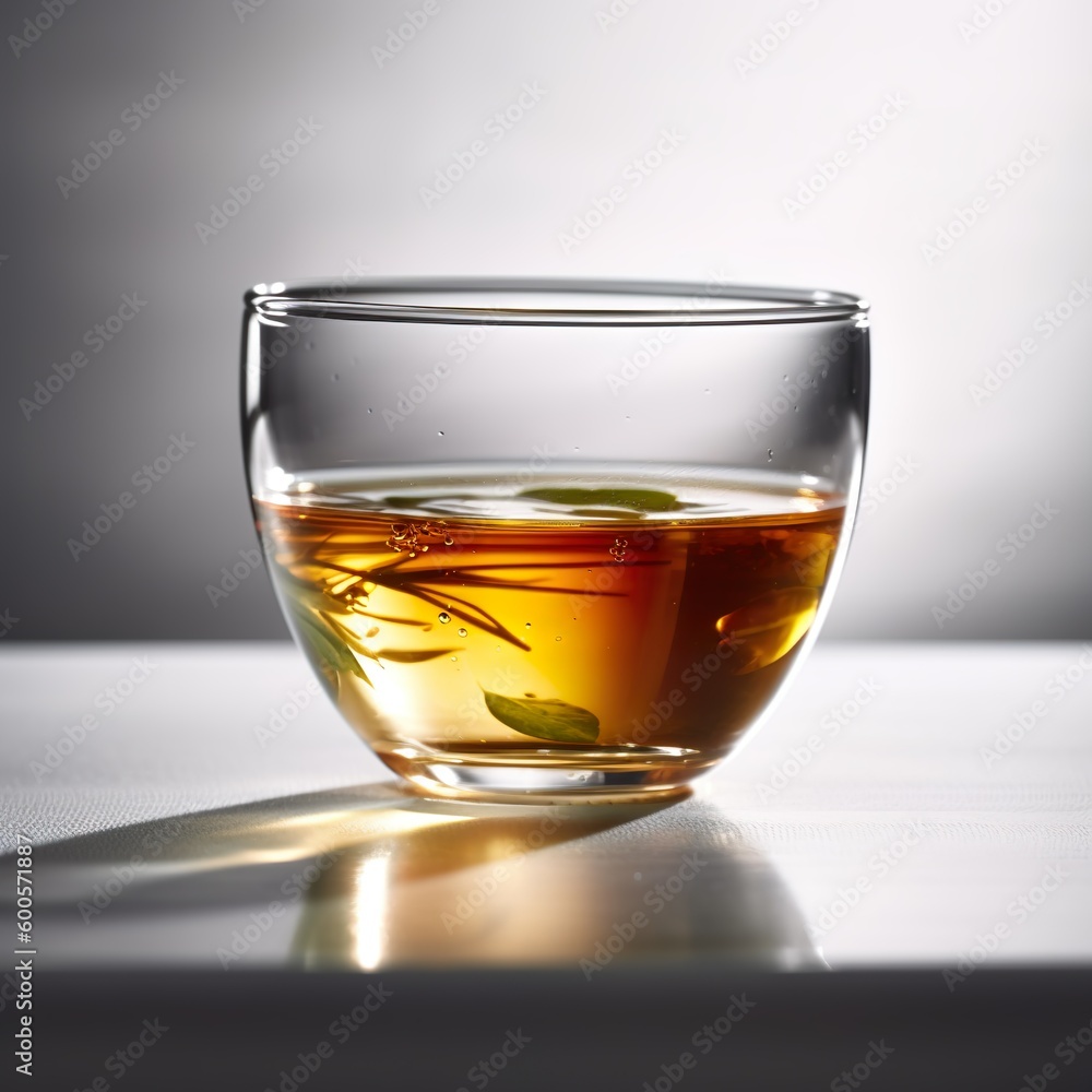 weißer Tee in Tasse aus Glas - generative ai weißer Tee in Tasse aus Glas - generative ai