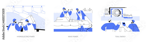 Alternative energy source abstract concept vector illustrations.