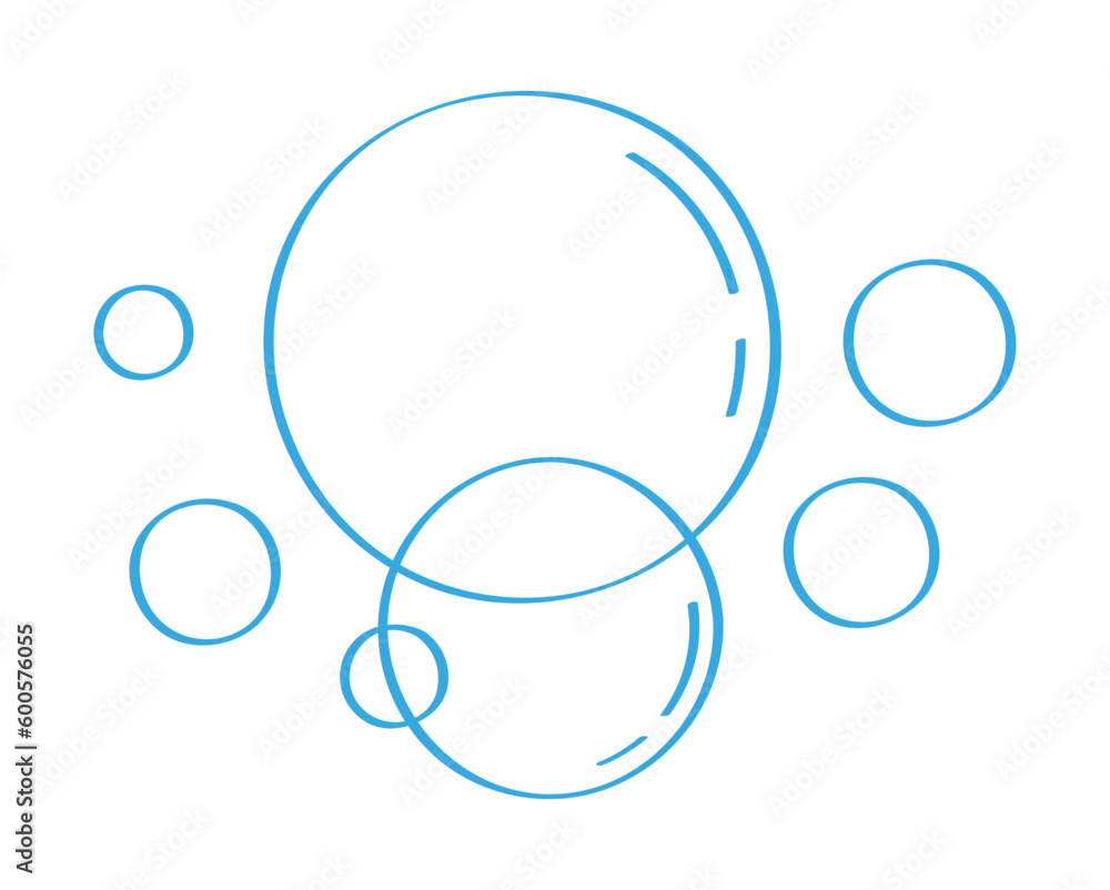 Water bubble vector in doodle style. Foam drop, fizz or soda in line style. Bubbles hand drawn illustration. Water bubble vector in doodle style. Foam drop, fizz or soda in line style. Bubbles hand drawn illustration.