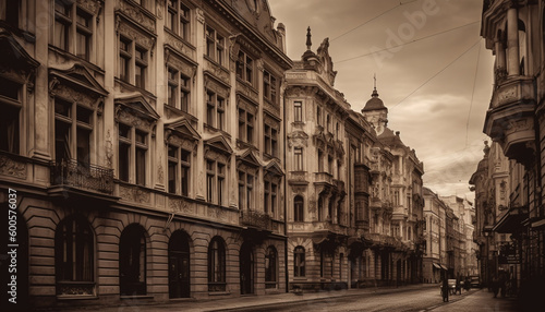 Colonial architecture in old city, luxury elegance generated by AI © djvstock