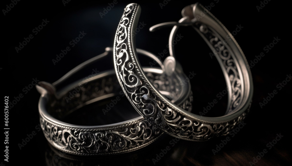 Shiny metal bracelet, a gift of elegance generated by AI Shiny metal bracelet, a gift of elegance generated by AI