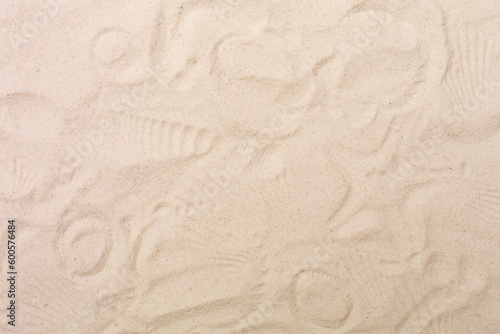 Sand on beach as background, top view © Liami